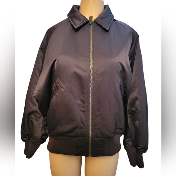 Calvin Klein Bomber Jacket Lightweight Zip Up Winter Goth Punk Small - Picture 2 of 4